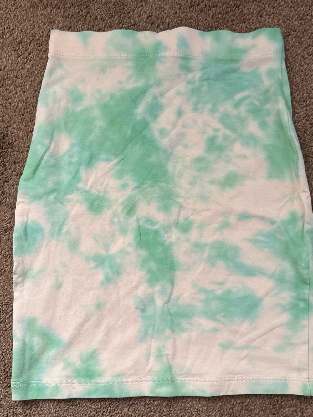 Mint Tie-Dye Tube Skirt